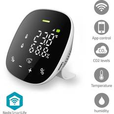 Nedis SmartLife Luftkvalitetsmätare Luftfuktighet Koldioxid