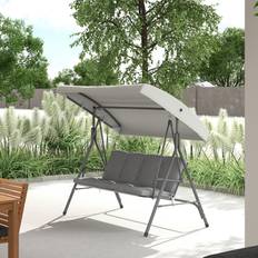 Outsunny swing seat OutSunny Three-Seater Garden Swing Seat Light Grey