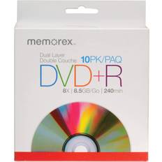 Optical Storage Memorex DVD+R Double-Layer Recordable Discs DVDR 8X 8.5GB 10 in Pack