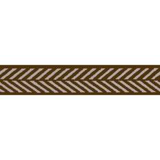 Brown Gift Wrap Ribbons Berisfords 16mm Herringbone Woven Ribbon Brown per Metre