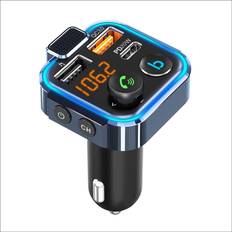 USB FM Transmitters Tlily Car FM Transmitter Sound Fast USB Charger 42W PD+QC3.0
