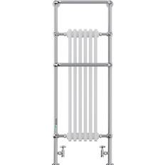 Heated Towel Rails Rosalind Wheeler Ashendon Vertical Traditional Towel Rail 150cm H X 57.6cm W X 23.5cm D White