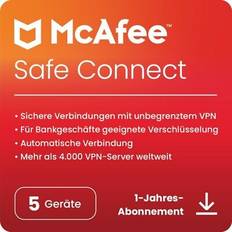 McAfee VPN Safe Connect 10 Geräte 1 Jahr