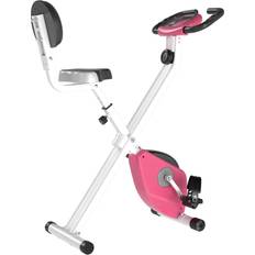 Fitness Machines Homcom Pink Magnetic Resistance Folding Exercise Bike 109 x 97 x 43 cm