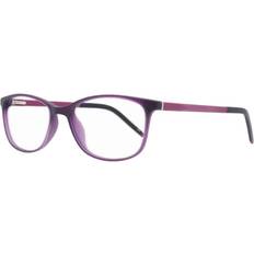 Purple Rectangle Plastic Eyeglasses Full Rim X-Small