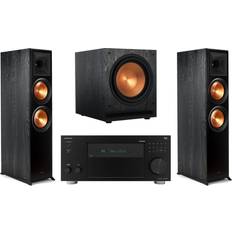 External Speakers with Surround Amplifier Klipsch 2.1 Ebony Home Theater System with 2 RP-8000F Front Speaker