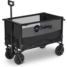 Sekey Folding Wagon Grey 95cm H X 51cm W X 90cm D