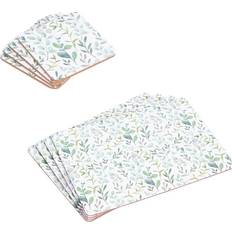 4 Coasters 4 Placemats Set Eucalyptus Dinner Plate Tea Coffee Table Protection