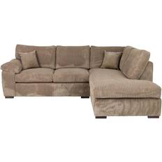 UK Jumbo Cord Elegant L Shape 4 Seater Right-Facing Corner Set Sofa