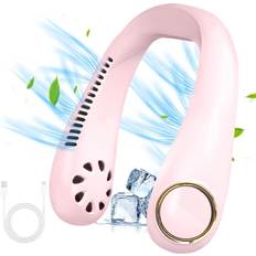 Portable Neck Fan Mini USB Rechargeable Lazy Neckband Bladeless Cooler