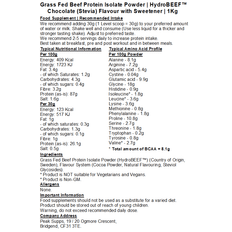 Peak Supps Grass Fed Beef Protein Isolate 1kg