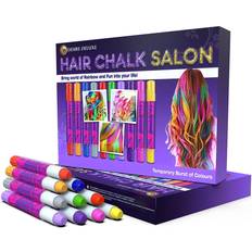 Hair Chalks Desire Desire Deluxe Hair Chalk Gift for Girls 10 Temporary Non-Toxic Easy Washable Hair Dye Colourful Metallic Glitter Pens