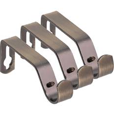 Lister Cartwright Metal Finish Pack of 3 Antique Brass 19mm Curtain Pole Ends Brackets Pack of 1