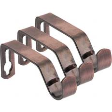 Lister Cartwright Metal Finish Pack of 3 Antique Copper 19mm Curtain Pole Ends Brackets Pack of 1