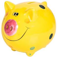 Green Piggy Banks Kid's Room HKHBJS Ceramic Piggy Bank For Kids 5 x 5 x 4 inch