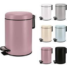 KW Soft Shade Small Round Pedal Bin 3 ltr Red