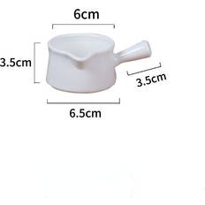 White Sauce Pans Dechoicelife Ceramic Mini Saucepan Milk Jug Cookware 55Ml
