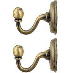 Mounts & Hooks for Curtains Furtalk 2x Metal Curtain Holdback Wall Tie Back Hooks