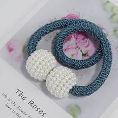 Blue Mounts & Hooks for Curtains Maxpower 2 Pcs Magnetic Curtain Tiebacks Braided Ball Buckle Punch