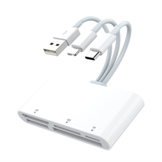 Memory Card Readers Tauoh 5-in-1 Memory Card Reader USB OTG Adapter TYPE-C