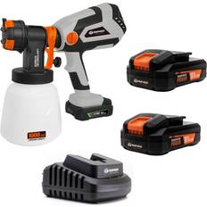 Daewoo U-Force 18V Cordless Paint Fence Spray Gun with 2 x 2.0Ah Battery and Charger
