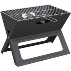 vidaXL Charcoal Carbon Steel Medium Foldable Charcoal Grill