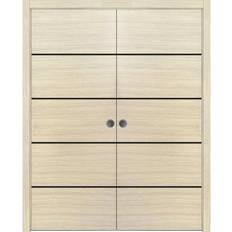 Doors SartoDoors French Double Pocket Doors 48x96 Natural Veneer Interior Door (x)