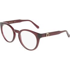 Ferragamo SF3032E 612 Transparent Burgundy 51/20/140 Dam Glasögonram Vinröd