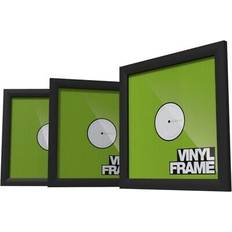 Glorious Svart Vinylram Set 3 x Vinylskydd Ram För 12 Tums Plattor