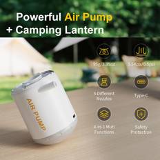 Tomtop Jms Cordless Air Pump Portable Electric Air Compressor Inflation & Deflation Pump with 5 Nozzles LED White