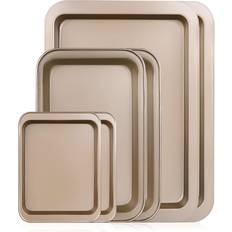Bakeware Belfry Kitchen 6-Piece Non-Stick Set Baking Sheet Bronze Oven Tray