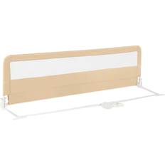 Beige Bed Guards Kid's Room Ebern Designs Toddlers Bed Rail Guard 180 cm Foldable Baby Bed Rail Beige