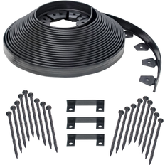 Lawn Edging EasyFlex 60-Feet x 1.5-Inches No-Dig Black Plastic Landscape Edging Roll