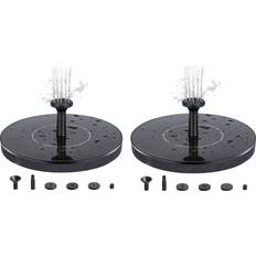 INF 2er-Pack Brunnen mit Solarzellen 13 cm