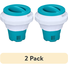 Chlorine Dispensers Bestway Mainstays Blue Floating Collapsible Pool Chlorine Dispenser 2 Pack 6.9 x 6.9 x 7.3