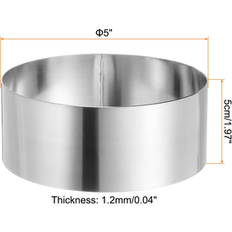 Pastry Rings Unique Bargains 4 Pcs Round Cake Stainless Steel Mousse Dessert Ring 5 x 2 Inch Pastry Ring