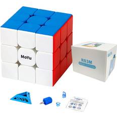 Tunjilool MOYU Speed Cube 3x3 Sticker Less RS3M 2020 Magnetic Profession Puzzle Magic Toy