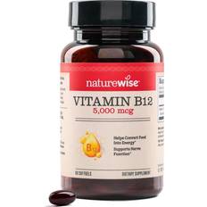NatureWise Vitamin B12 5000 mcg Extra Strength Supplement for Supporting Energy Levels