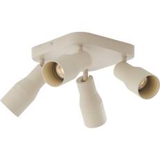 Belysning QAZQA Beige GU10 Takspotlight 50 mm Kvadratisk 4-ljus Spotlight