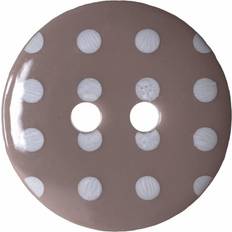 Grey Buttons Hemline Polka Dot Buttons Grey Pack of 6
