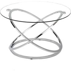 Aspect Monarch Glass 80 x 80 x 46 cm Silver CFT36/CH-ML Coffee Table
