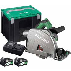Hikoki 36V MultiVolt Brushless Plunge Saw With 2x 4.0Ah/8.0Ah Batteries