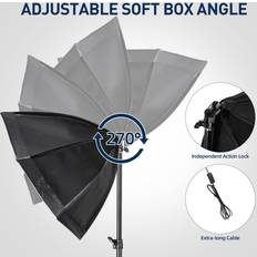 Andoer Studio Photography Softbox Kit 70cm 28in Octagon Photography Softbox x 1 + 2.1M Metal