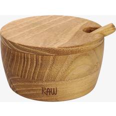 Saltskåle aida RAW Teak Saltkar Med Låg Og Ske Saltskål