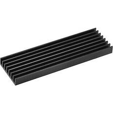 Computer Cooling Uxcell M.2 Aluminum Heatsink 70 x 22 x 6 mm E-Shape Section Black for 2280 SSD