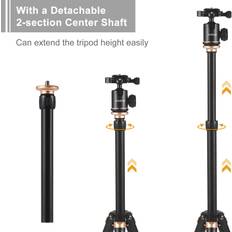 Andoer Portable Camera Tripod Stand Aluminium Alloy 5kg