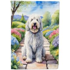 Carolines Treasures Komondor Spring Path House Flag 40 x 28 in