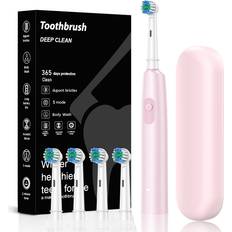 Electric Toothbrushes & Irrigators PlayMc 202 Pink Rotating Round Head Electric Toothbrush