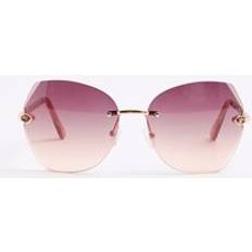 River Island Womens Rose Gold Oversized Sunglasses - One Size