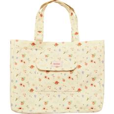 Lærred Tasker Maanesten Big Canvas Totebag Roses and Shells - One Size